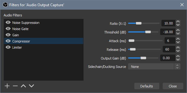 window of Compressor Compressor Window